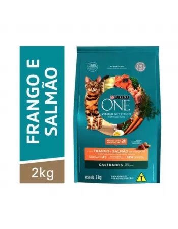 ONE CAT ESTELIZADOS FRANGO SALMAO 2KG