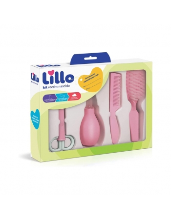 Kit Higiene Rosa Recém Nascido Lillo