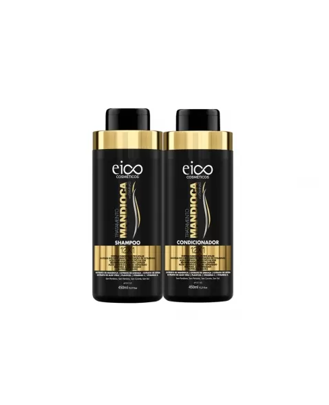 Kit Shampoo + Condicionador Eico Tratamento Mandioca 450ml