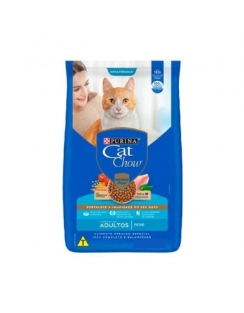 Ração Seca Cat Chow Para Gatos Adulto Peixe 2,7Kg