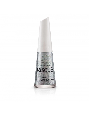 Esmalte Risqué Efeitos Glitter As Mil Purpurinas 8Ml - Caixa Com 6 Unidades Nu