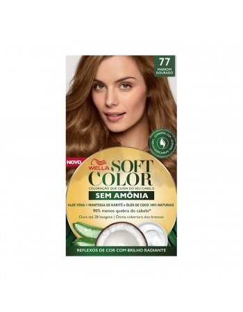 Tinta De Cabelo Soft Color Marrom Dourado 77