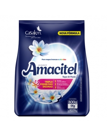 LAVA ROUPA PO.AMACITEL TOQUE DE POESIA 800G