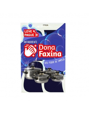 Esponja Multiuso Antiaderente Dona Faxina Leve 4 Pague 3