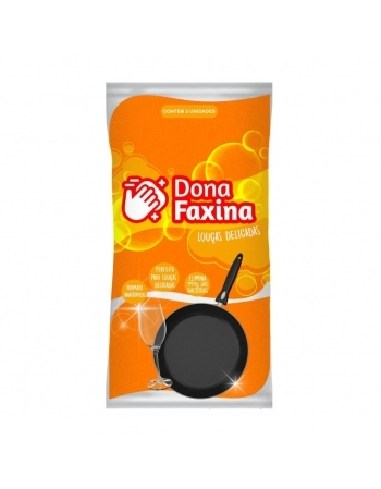 Esponja Multiuso Louças Delicadas Dona Faxina - Com 3 Unidades