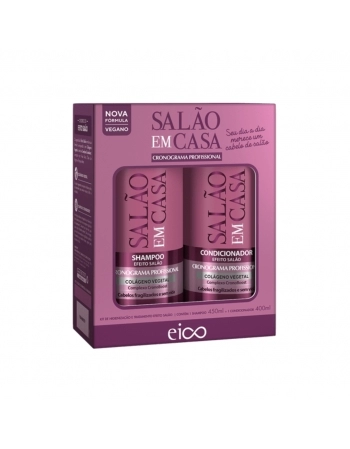 Kit Eico Salão em Casa Shampoo 450ml + Condicionador 400ml - Cronograma Profissional