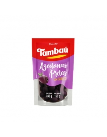 Azeitona Preta Com Caroço Pouch Tambaú 150g