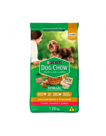 DOG CHOW AD EX.LIFE RAÇAS MIN.PEQ CARN.FR/ARR 20KG