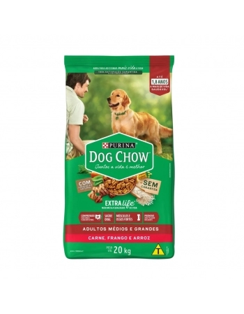 DOG CHOW AD EX.LIFE RAÇA M/G CARN.FR&ARR 20KG