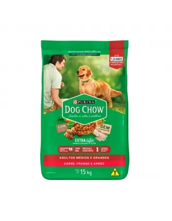 Ração Dog Chow Para Cães Adultos Médios e Grandes 15Kg