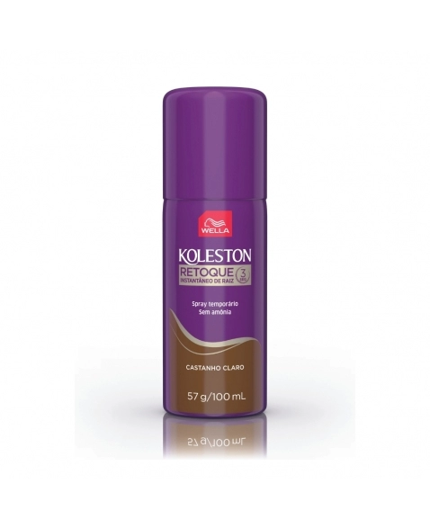 Retoque Instantâneo Spray Koleston Castanho Claro 100Ml