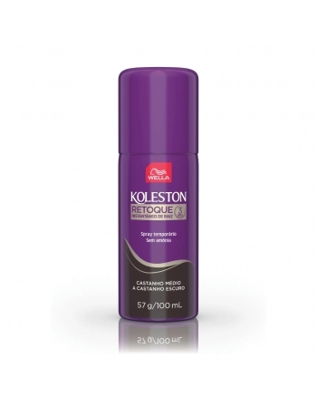 Retoque Instantâneo Spray Koleston Castanho Escuro 100Ml