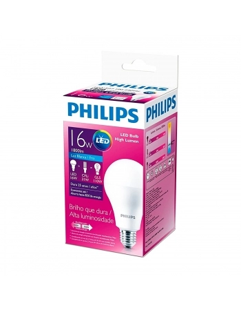 Lâmpada Philips Led Bulbo 16W (31W) 1800 Lúmens