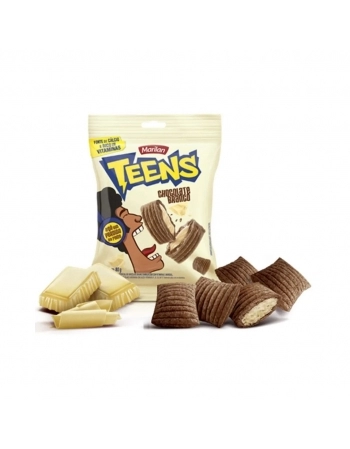 Biscoito Marilan Teens Snack Chocolate Branco 8x30g