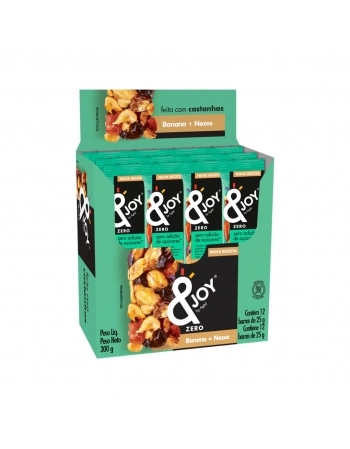 Barra de Nuts Enjoy Zero Açucar Banana + Nozes 12x25g
