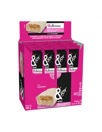 BARRA &JOY PROTEINA WHEY AMENDOIM+CHOCOLATE 12X42G