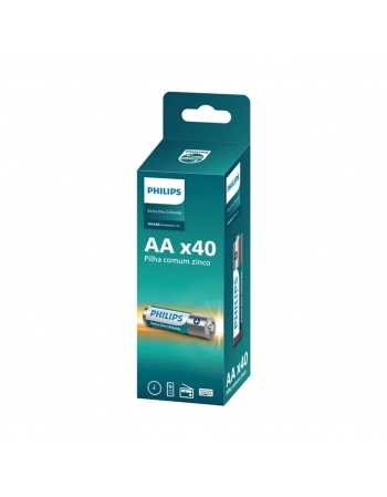 PILHA PHILIPS ZINCO AA TORRE 10X4