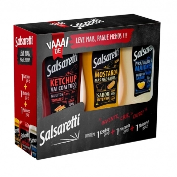 Kit Katchup 380g + Mostarda + Maionese 350g Salsaretti
