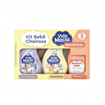 KIT LAVA ROUPA LIQ. E AMACIANTE VIDA MACIA 1L