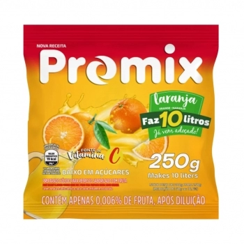 Refresco em Pó Promix Laranja 250g