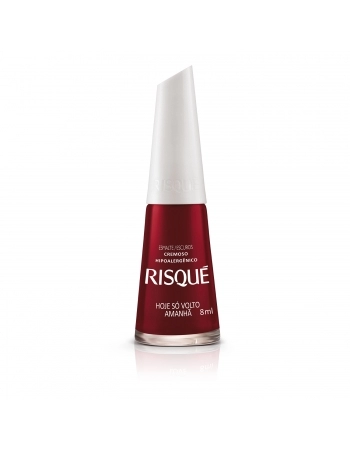Esmalte Risqué Escuro Cremoso Hoje Só Volto Amanhã 8Ml - Caixa Com 6 Unidades Nu