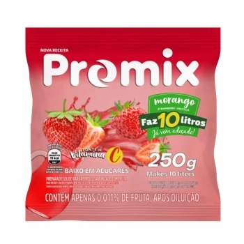 Refresco em Pó Promix Morango 250g