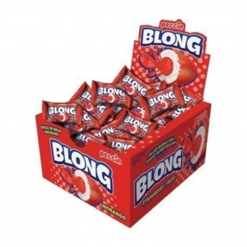Chicle Blong Morango Peccin 200g