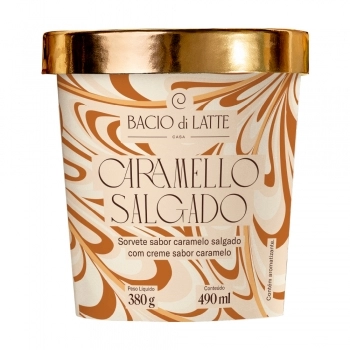 Pote Gelato Caramelo Salgado Bacio Di Latte 490ml