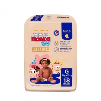 FRALDA TUR DA MONICA PREMIUM JUMBO PQ C/26