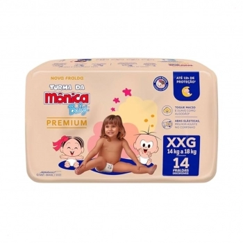 FRALDA TUR DA MONICA PREMIUM JUMBO PQ C/26