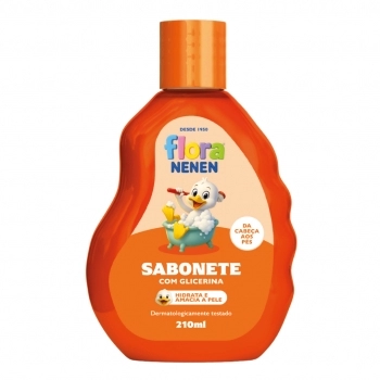 SABONETE LIQ FLORA NENEN GLICERINADO 210ML