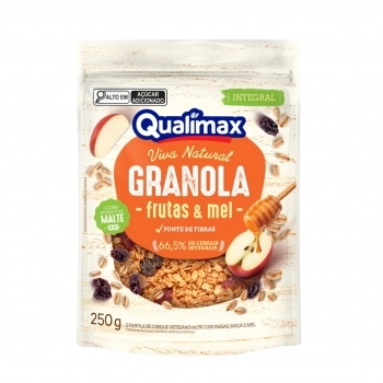 GRANOLA QUALIMAX FRUTAS E MEL 18X250G