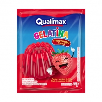 Gelatina Framboesa e Morango Qualimax 15x20g