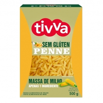 MACARRAO TIVVA PENNE ORIGINAL MASSA MILHO SEM GLUTEN 500G