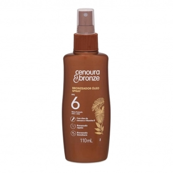 Óleo Bronzeador Spray Cenoura & Bronze FPS6 110ml