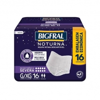 FRALDA BIGFRAL ROUPA INT NOTURNA G/XG C/16UN