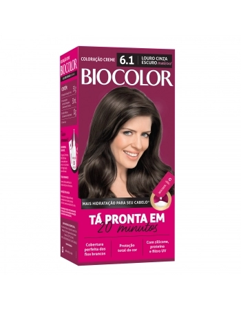 Tinta De Cabelo Biocolor Mini Kit Louro Cinza Moderno 6.1