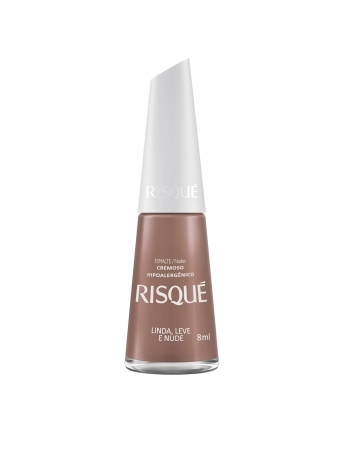 Esmalte Risqué Nude Cremoso Linda, Leve E Nude 8Ml - Caixa Com 6 Unidades Nu