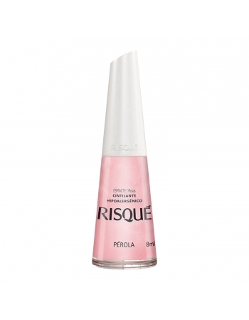 Esmalte Risqué Rosas Cintilantes Pérola 8Ml - Caixa Com 6 Unidades Nu