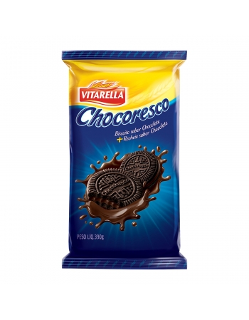 Biscoito Recheado Chocolate Vitarella Chocoresco 390G
