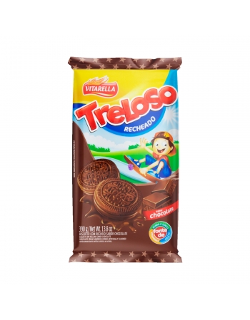 Biscoito Recheado Chocolate Vitarella Treloso 390G