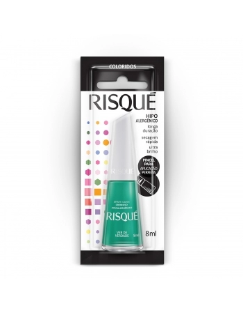 Esmalte Risqué Coloridos Cremoso Ver De Verdade 8Ml - Caixa Com 6 Unidades Blister